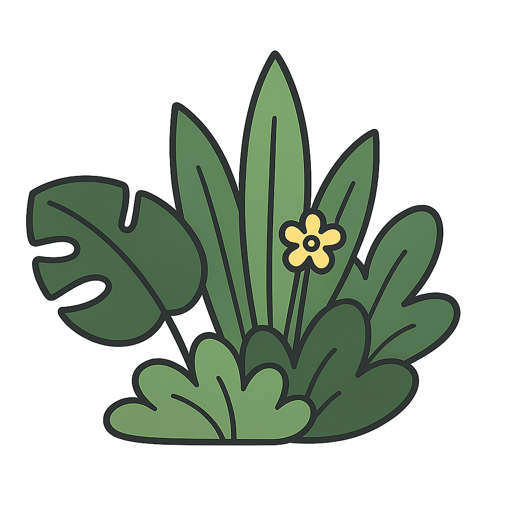 Decorative plant left